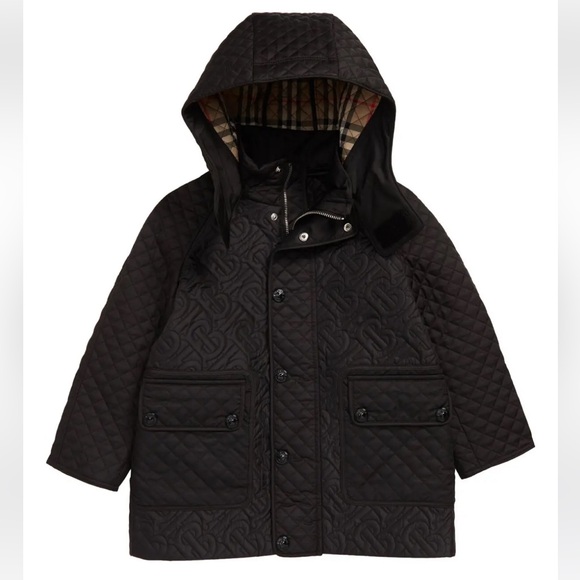Burberry Boy's Gabriel Monogram Quilted Coat size 8 - Picture 1 of 4